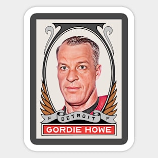 Gordie Howe Vintage Style Hockey Card Sticker